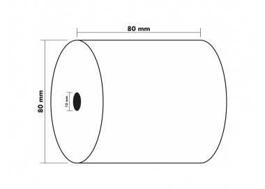 Rollo sumadora exacompta termico 80x80 mm 48 g/m2 sin bpa