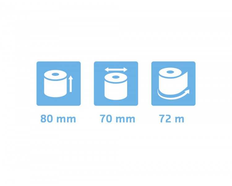 Rollo sumadora exacompta termico 80x80 mm 48 g/m2 sin bpa