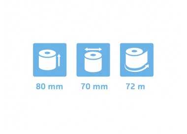 Rollo sumadora exacompta termico 80x80 mm 48 g/m2 sin bpa