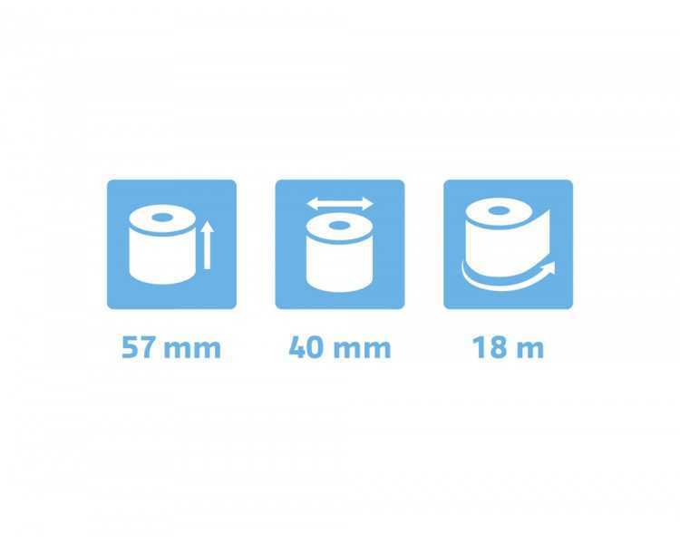 Rollo sumadora exacompta termico 57x40 mm 55 g/m2 sin bpa