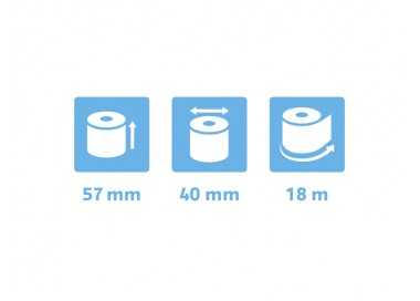 Rollo sumadora exacompta termico 57x40 mm 55 g/m2 sin bpa