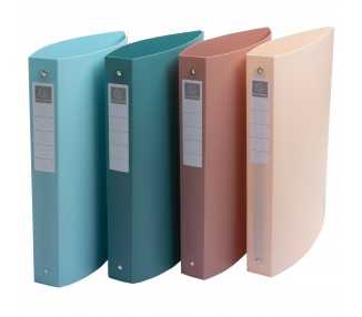 Carpeta de 4 anillas 30 mm exacompta skandi din a4+ polipropileno reciclado colores surtidos