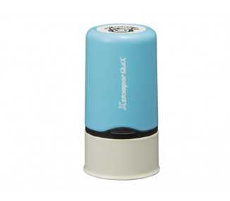 Sello x stamper quix nombre personalizable color azul 13 mm qn32