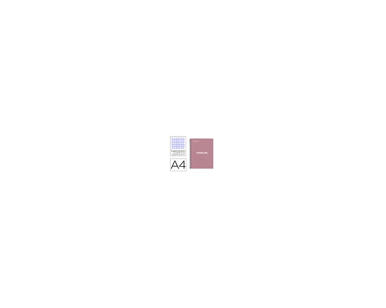 Cuaderno espiral miquelrius notebook emotions rose dust tapa forrada din a4 microperforado 80 hojas 90