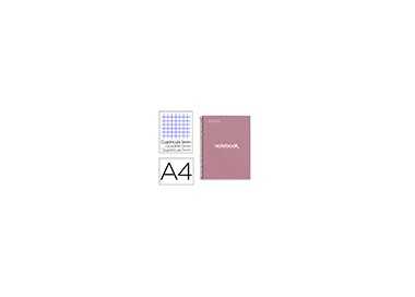 Cuaderno espiral miquelrius notebook emotions rose dust tapa forrada din a4 microperforado 80 hojas 90