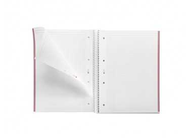 Cuaderno espiral miquelrius notebook emotions rose dust tapa forrada din a4 microperforado 80 hojas 90