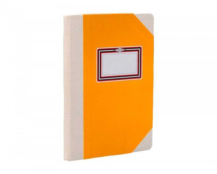 Libro cartone cosido fernandes flecha din a6+ rayado horizontal 50 hojas 100 gr naranja