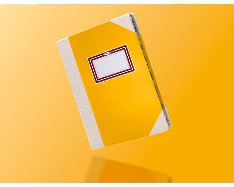 Libro cartone cosido fernandes flecha din a6+ rayado horizontal 50 hojas 100 gr amarillo
