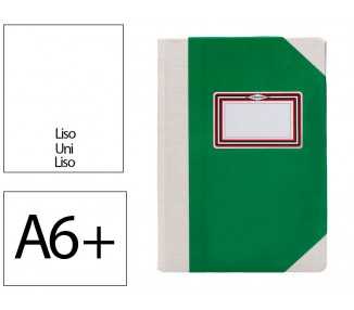 Libro cartone cosido fernandes flecha din a6+ liso 50 hojas 100 gr verde