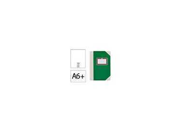 Libro cartone cosido fernandes flecha din a6+ liso 50 hojas 100 gr verde