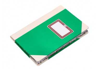 Libro cartone cosido fernandes flecha din a6+ liso 50 hojas 100 gr verde