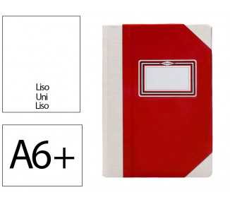 Libro cartone cosido fernandes flecha din a6+ liso 50 hojas 100 gr rojo
