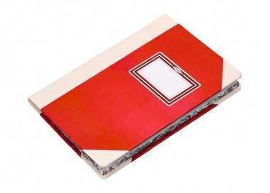 Libro cartone cosido fernandes flecha din a6+ liso 50 hojas 100 gr rojo
