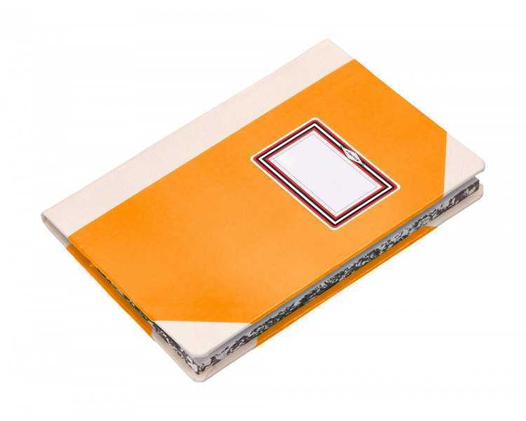 Libro cartone cosido fernandes flecha din a6+ liso 50 hojas 100 gr naranja