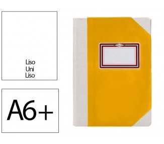 Libro cartone cosido fernandes flecha din a6+ liso 50 hojas 100 gr amarillo