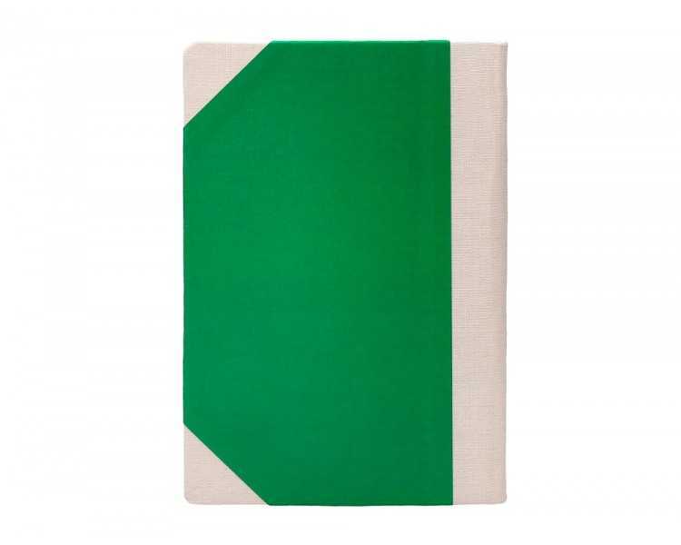 Libro cartone cosido fernandes flecha din a5+ rayado horizontal 50 hojas 100 gr verde