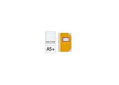 Libro cartone cosido fernandes flecha din a5+ rayado horizontal 50 hojas 100 gr amarillo