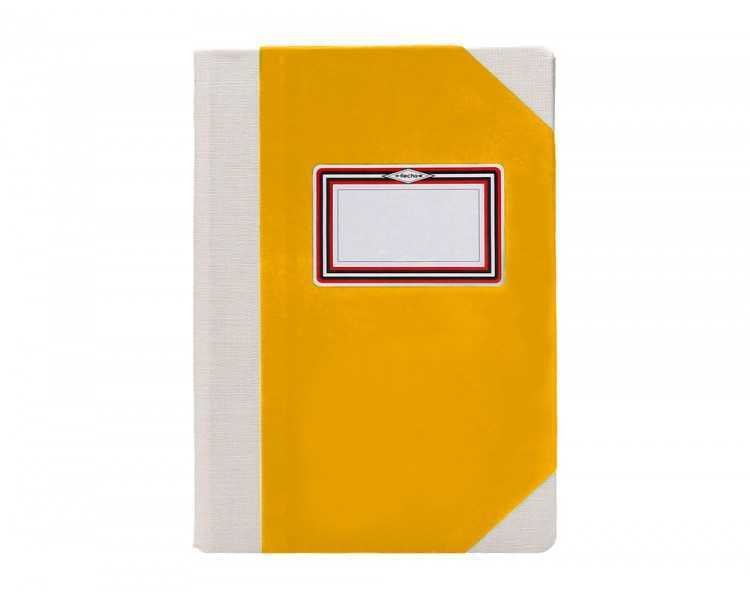 Libro cartone cosido fernandes flecha din a5+ rayado horizontal 50 hojas 100 gr amarillo