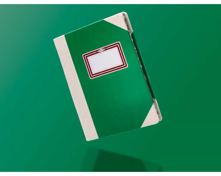 Libro cartone cosido fernandes flecha din a5+ liso 50 hojas 100 gr verde
