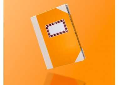 Libro cartone cosido fernandes flecha din a5+ liso 50 hojas 100 gr naranja