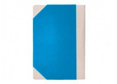 Libro cartone cosido fernandes flecha din a5+ liso 50 hojas 100 gr azul