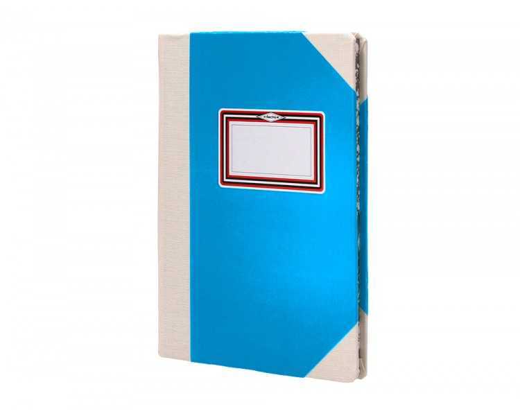 Libro cartone cosido fernandes flecha din a5+ liso 50 hojas 100 gr azul