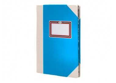 Libro cartone cosido fernandes flecha din a5+ liso 50 hojas 100 gr azul