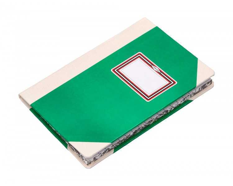 Libro cartone cosido fernandes flecha din a4+ rayado horizontal 50 hojas 100 gr verde