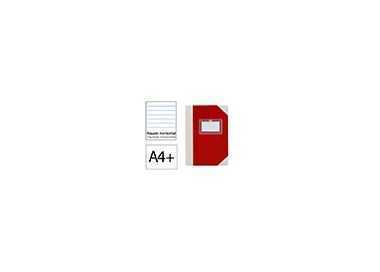 Libro cartone cosido fernandes flecha din a4+ rayado horizontal 50 hojas 100 gr rojo