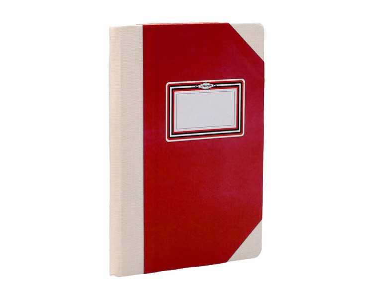 Libro cartone cosido fernandes flecha din a4+ rayado horizontal 50 hojas 100 gr rojo