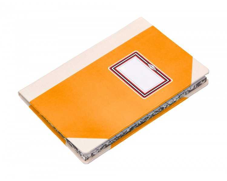 Libro cartone cosido fernandes flecha din a4+ rayado horizontal 50 hojas 100 gr naranja