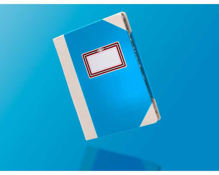Libro cartone cosido fernandes flecha din a4+ rayado horizontal 50 hojas 100 gr azul