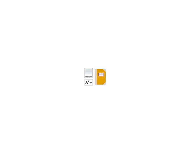 Libro cartone cosido fernandes flecha din a4+ rayado horizontal 50 hojas 100 gr amarillo