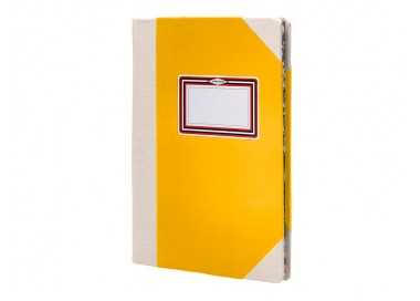Libro cartone cosido fernandes flecha din a4+ rayado horizontal 50 hojas 100 gr amarillo