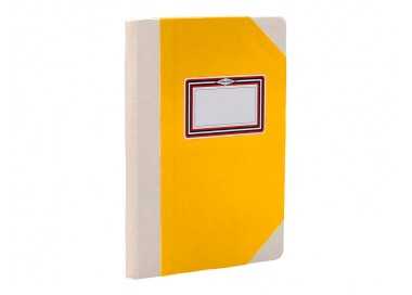 Libro cartone cosido fernandes flecha din a4+ rayado horizontal 50 hojas 100 gr amarillo