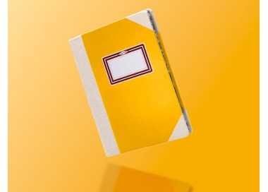 Libro cartone cosido fernandes flecha din a4+ rayado horizontal 50 hojas 100 gr amarillo