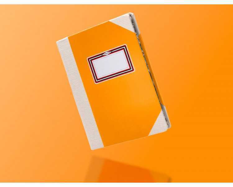Libro cartone cosido fernandes flecha din a4+ liso 50 hojas 100 gr naranja
