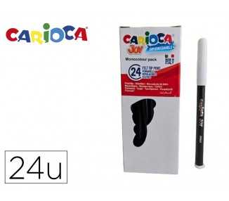 Rotulador carioca joy monocolor negro caja de 24 unidades