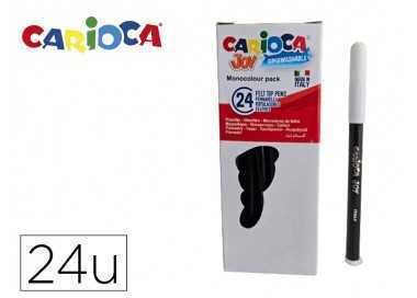 Rotulador carioca joy monocolor negro caja de 24 unidades