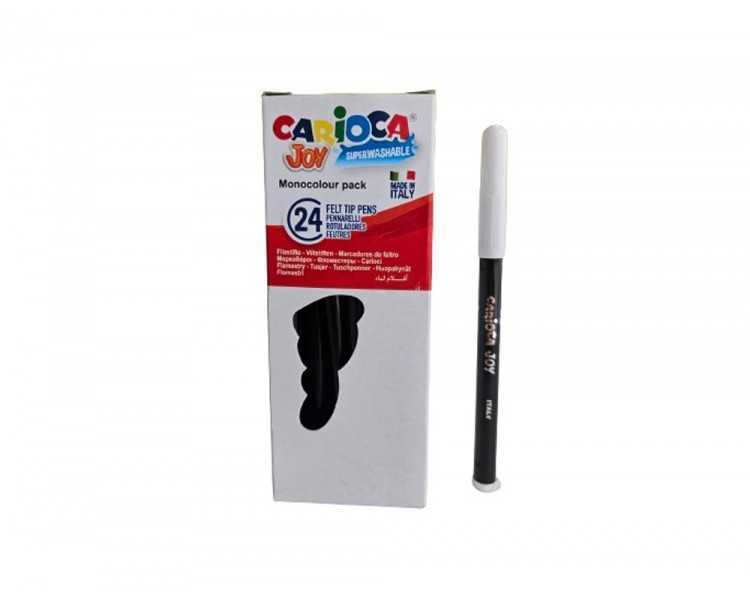 Rotulador carioca joy monocolor negro caja de 24 unidades