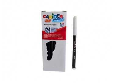 Rotulador carioca joy monocolor negro caja de 24 unidades