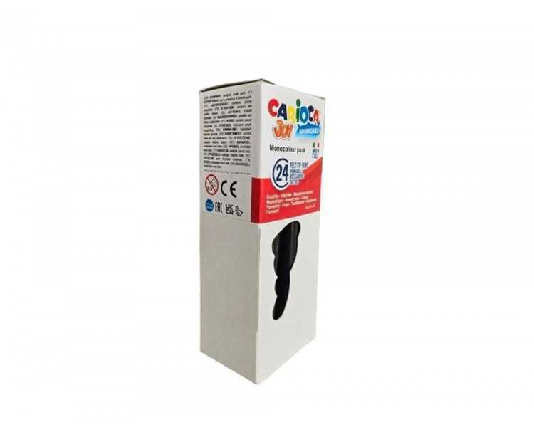Rotulador carioca joy monocolor negro caja de 24 unidades