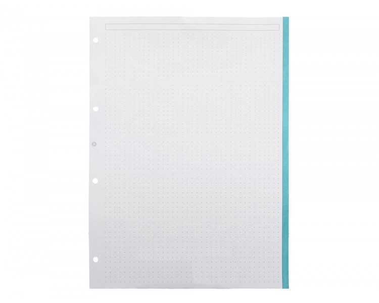 Recambio liderpapel antartik dots a4 100 hojas 90g/m2 rayado puntos 4 taladros bandas de 5 colores
