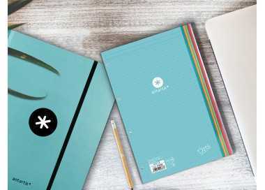 Recambio liderpapel antartik dots a4 100 hojas 90g/m2 rayado puntos 4 taladros bandas de 5 colores