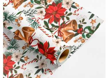 Papel de regalo liderpapel navidad rollo ancho 70 cm longitud 2 mt gramaje 60 gr diseños surtidos c-2024