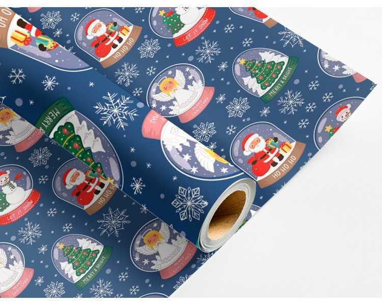 Papel de regalo liderpapel navidad rollo ancho 70 cm longitud 2 mt gramaje 60 gr diseños surtidos c-2024