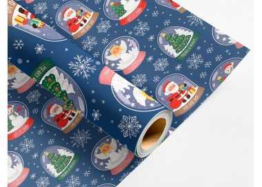 Papel de regalo liderpapel navidad rollo ancho 70 cm longitud 2 mt gramaje 60 gr diseños surtidos c-2024