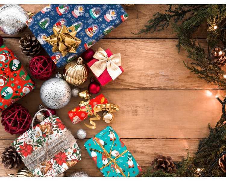 Papel de regalo liderpapel navidad rollo ancho 70 cm longitud 2 mt gramaje 60 gr diseños surtidos c-2024