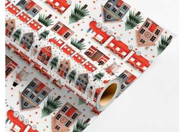 Papel de regalo liderpapel navidad rollo ancho 70 cm longitud 2 mt gramaje 60 gr diseños surtidos b-2024