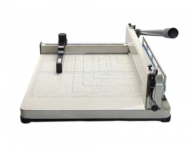 Guillotina q-connect kf14297 manual profesional largo del corte 430 mm capacidad 400 hojas